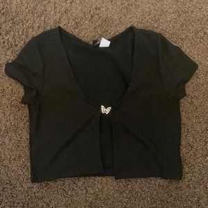 Butter fly crop top